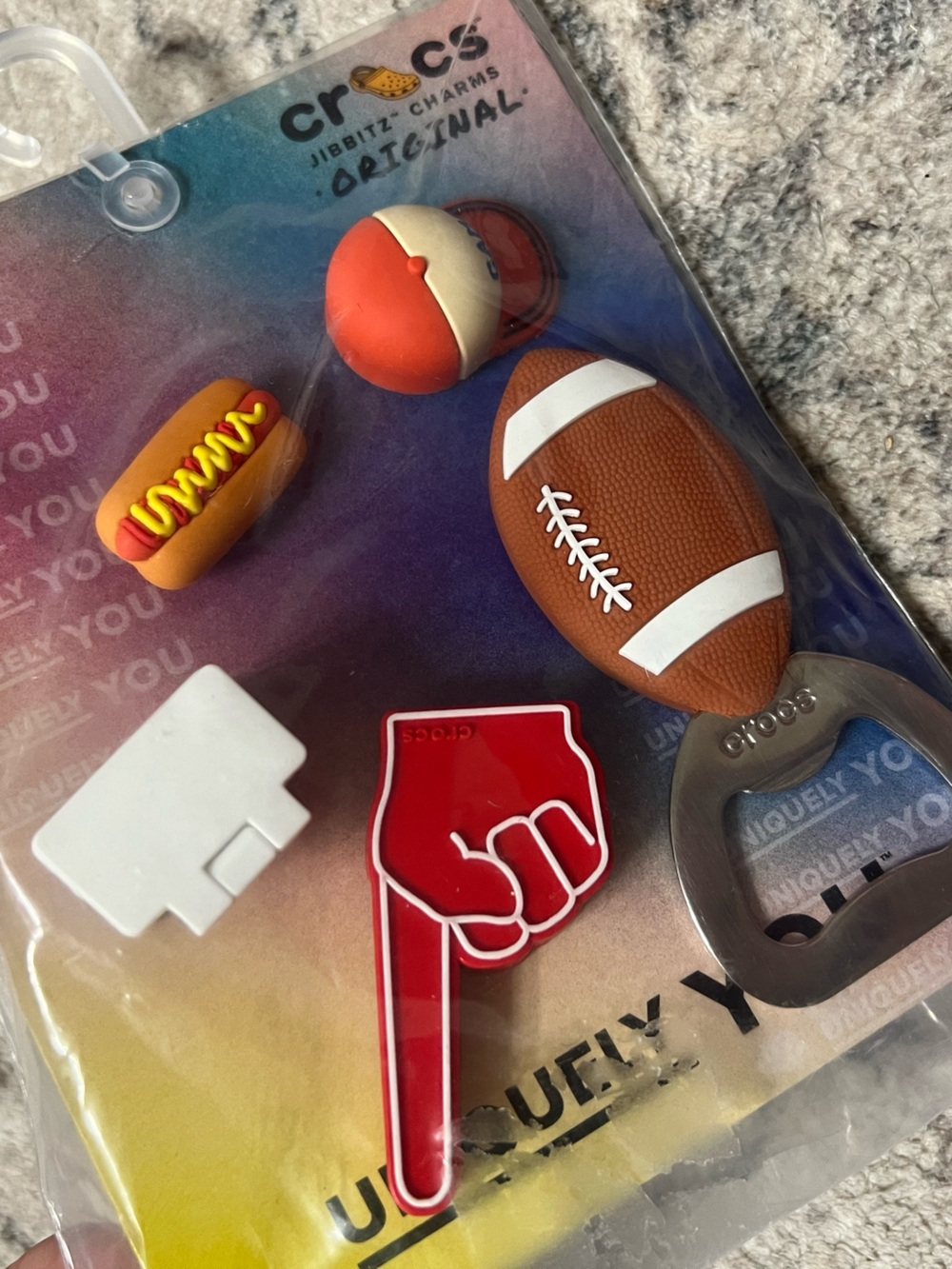 Tailgate Jibbitz for Crocs Football Bottle Opener